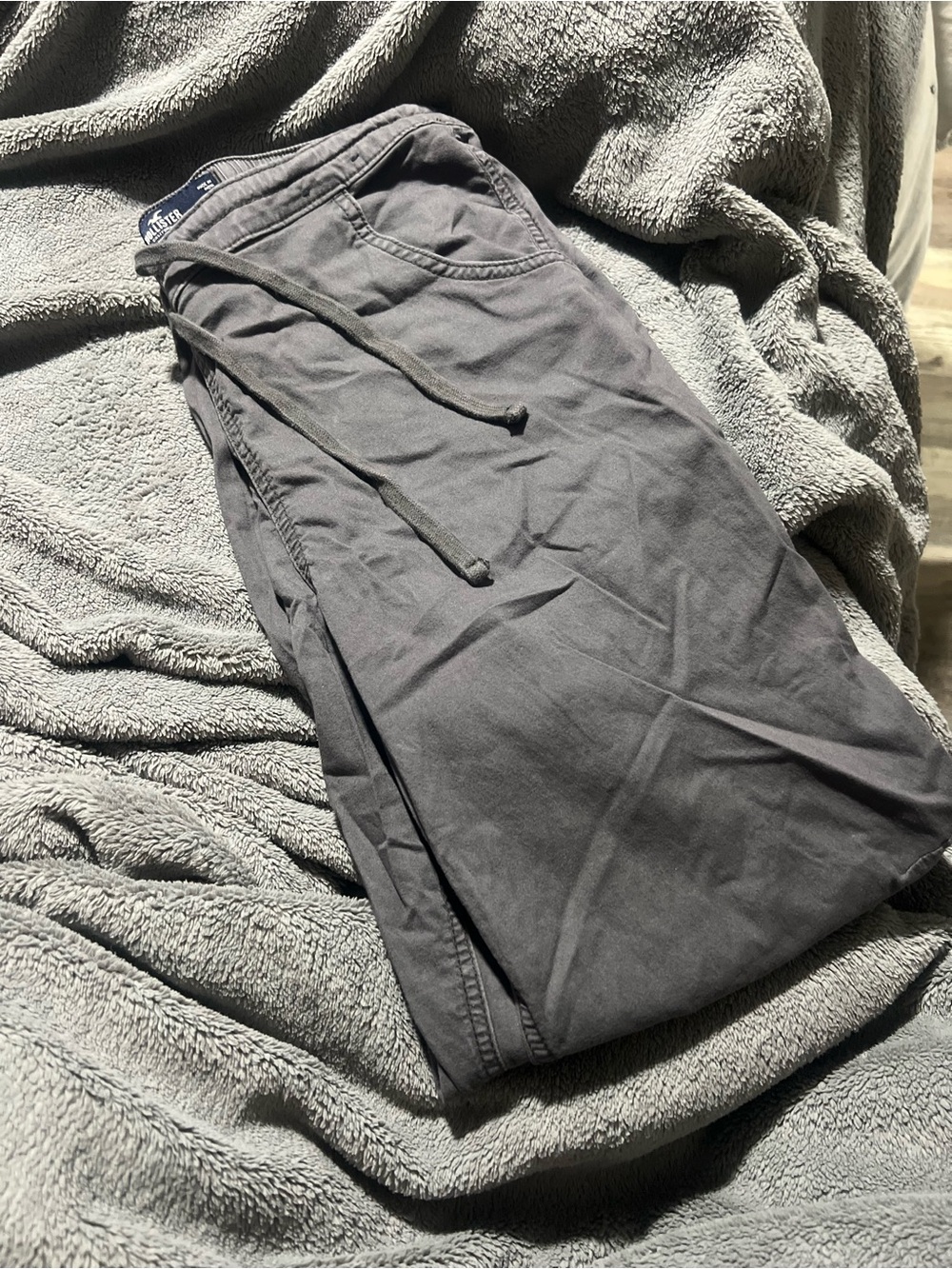 Hollister Women's Charcoal Drawstring Joggers